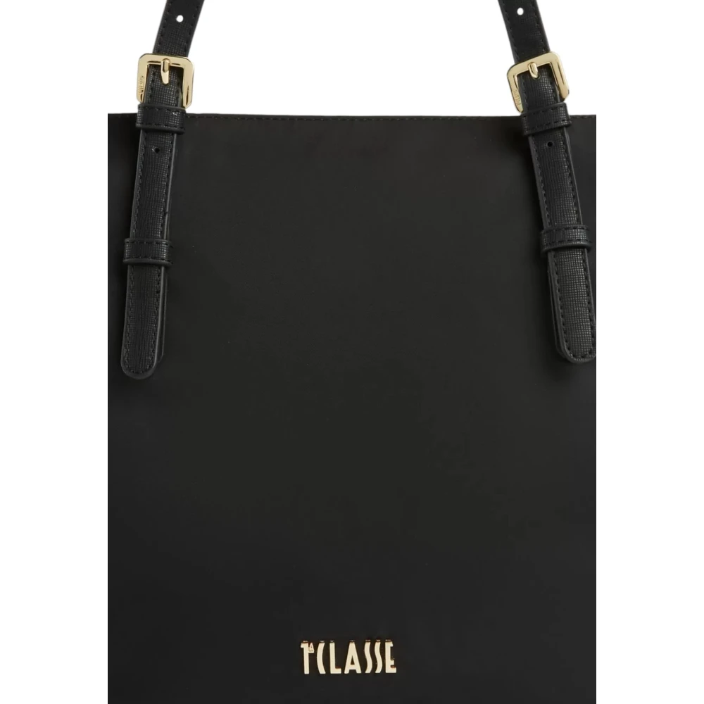 Alviero Martini 1a Classe Zwarte Nylon Shopper Tas Metaverse Black Dames