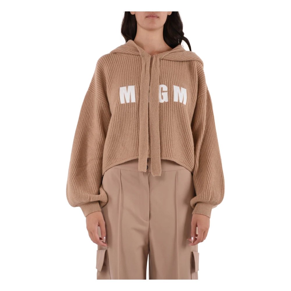 Msgm Kasjmier Hoodie met Wijde Mouwen Beige Dames