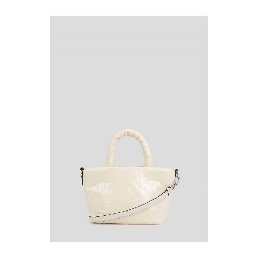 Karl Lagerfeld Glanzende Nylon Tote Tas met Afneembare Band White Dames