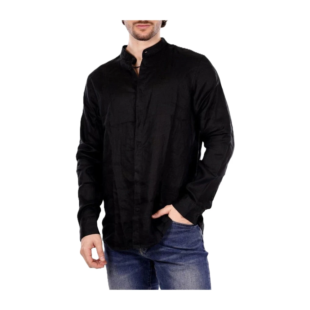 Armani Exchange Herren Schwarz Shirts, K, Mgröße: