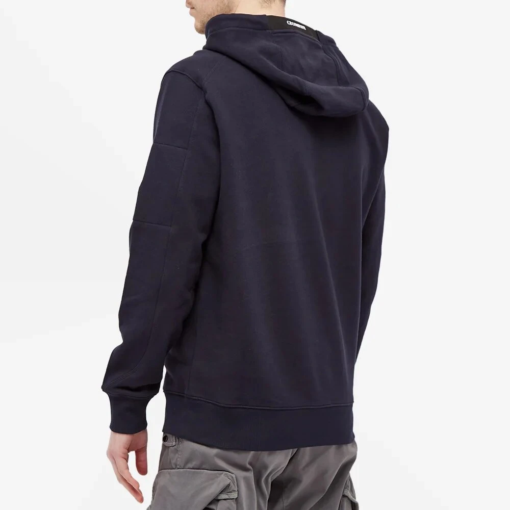 C.P. Company Diagonal Fleece Pullover Hoodie Blue Heren