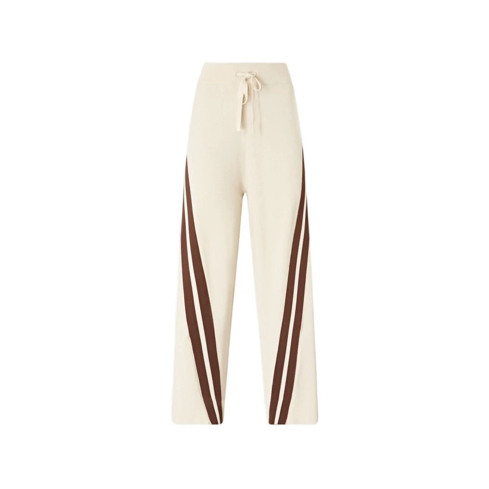 Pinko Wide-Leg Trousers - Female - Wide Trousers - Beige - S - Trousers
