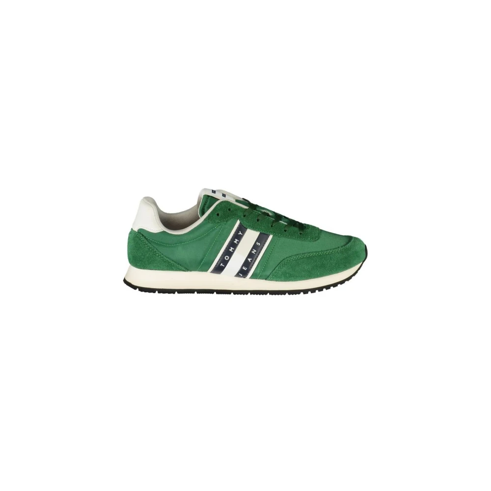 Tommy Hilfiger Men's Green Sneakers, 11 Uk, Polyester Trainers