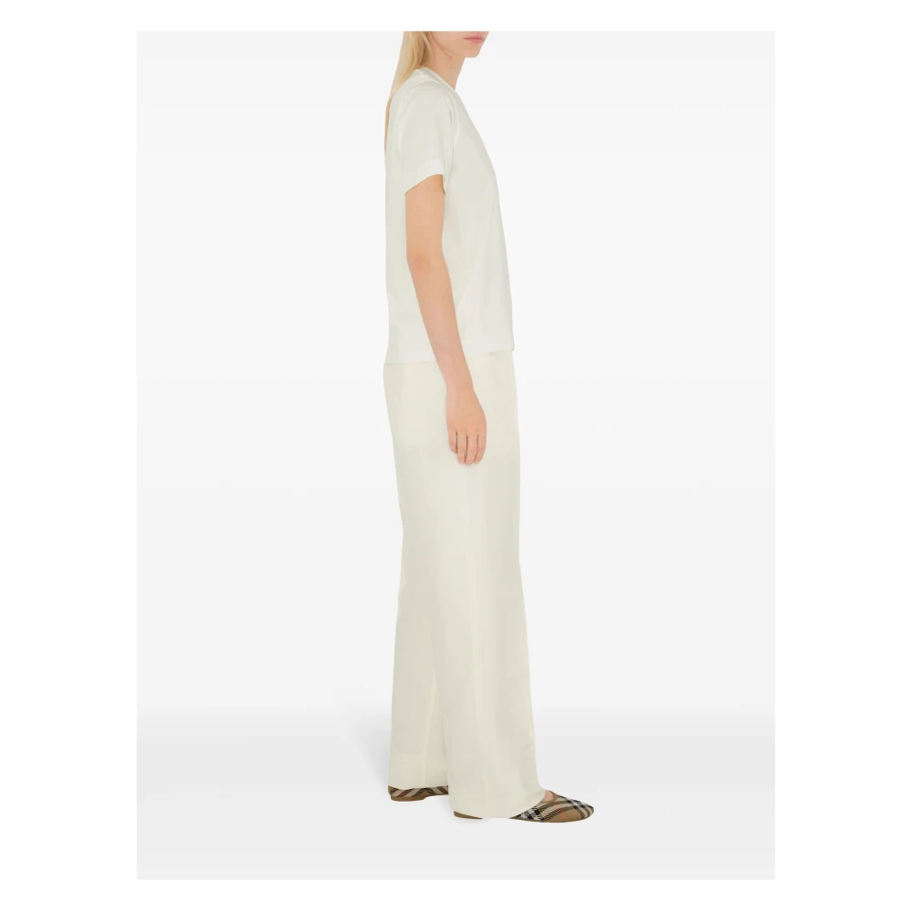 Burberry Krijt T-shirt Jwear White Dames