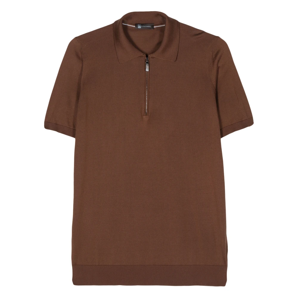 Colombo Polo Shirts Brown Heren