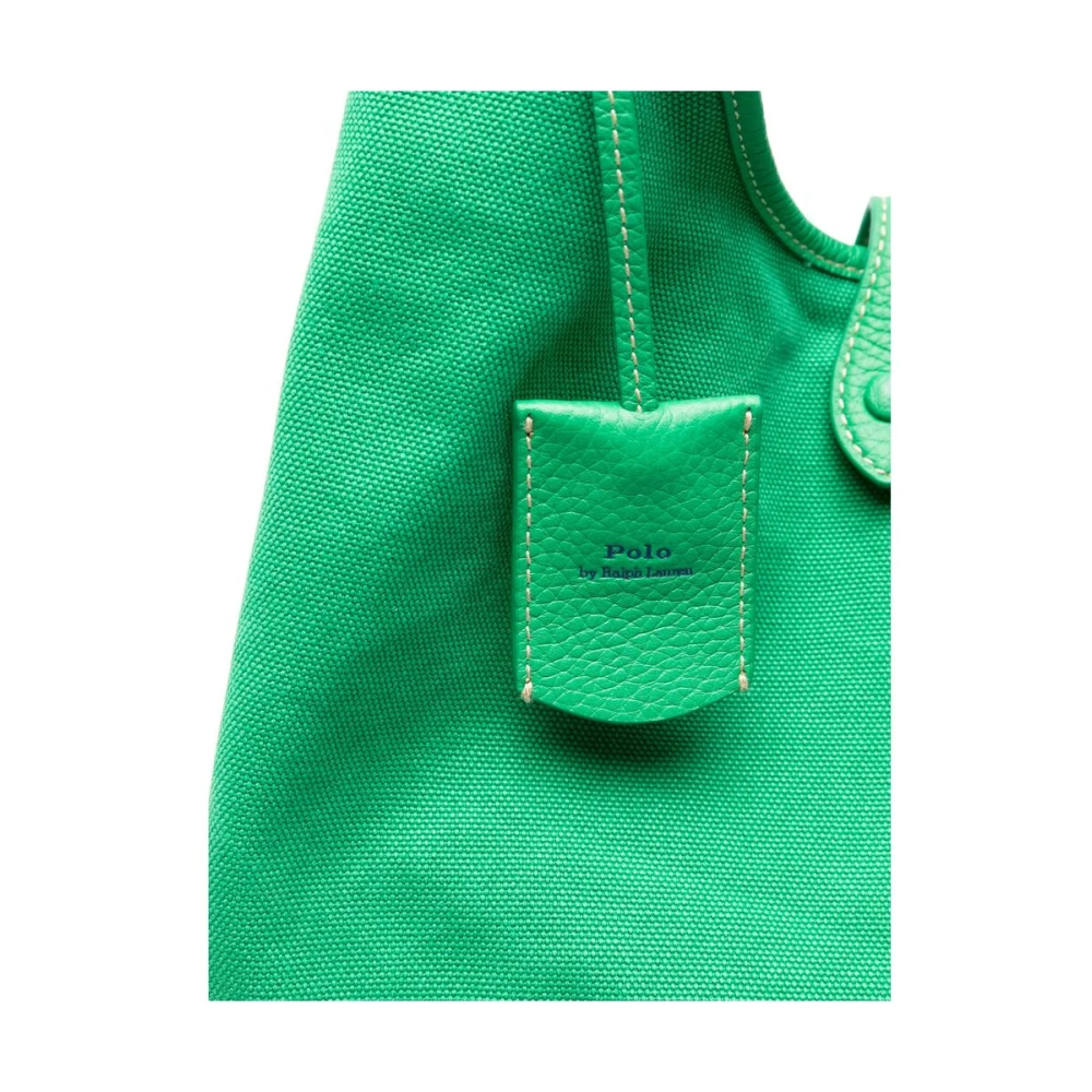 Ralph Lauren Foldover Top Tote Bag Green Dames