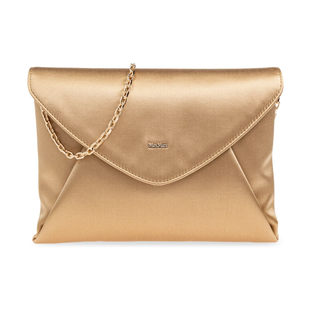 Max Mara Satin clutch 'Envelope' Yellow Dames