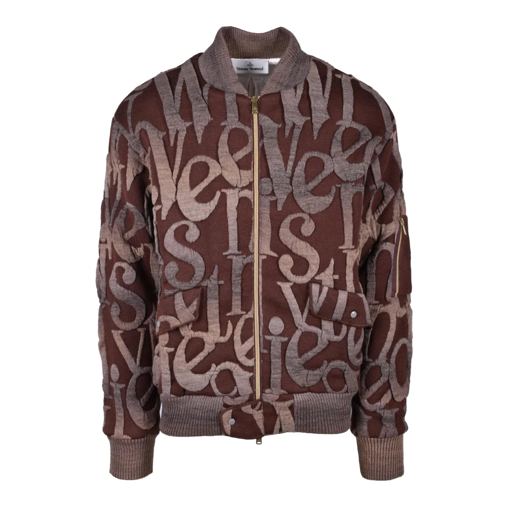 Vivienne Westwood Stijlvolle jas met unieke stofmix Brown Heren