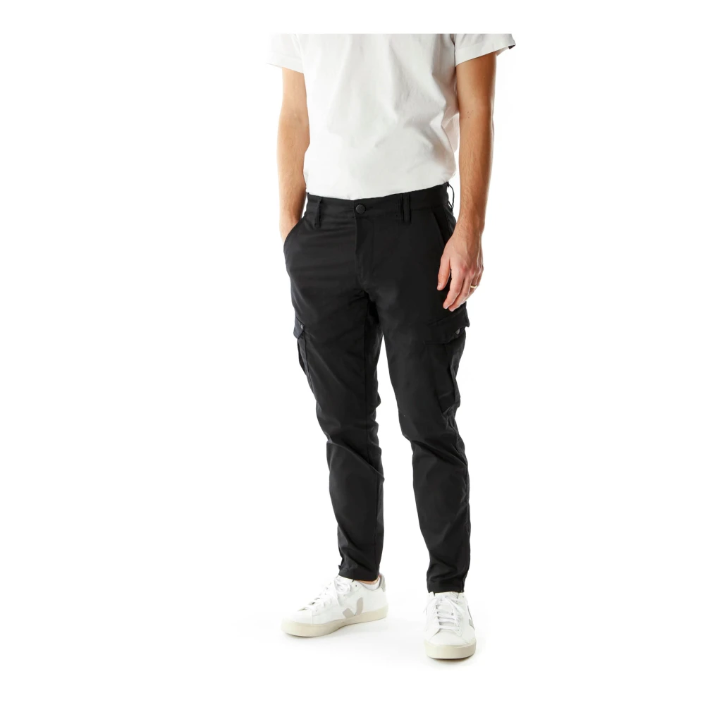 Gabba Cargo Pants met Super-Stretch Stof Black Heren