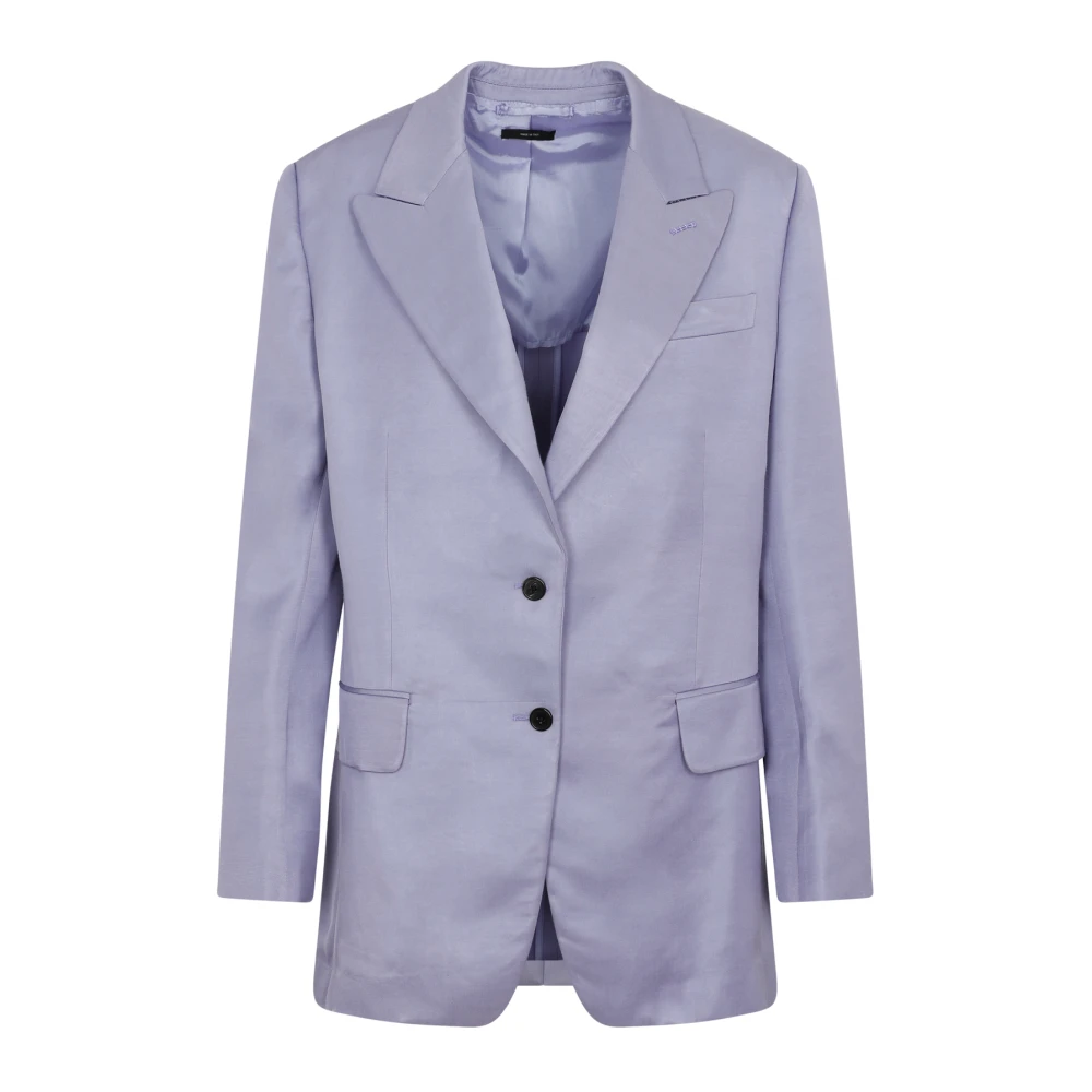 Tom Ford Women's Purple Soft Fluid Twill Boyfriend Jacket