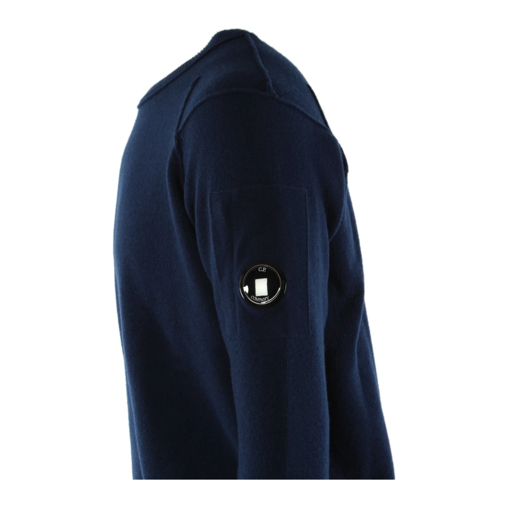 C.P. Company Blauwe Wollen Trui voor Mannen Blue Heren