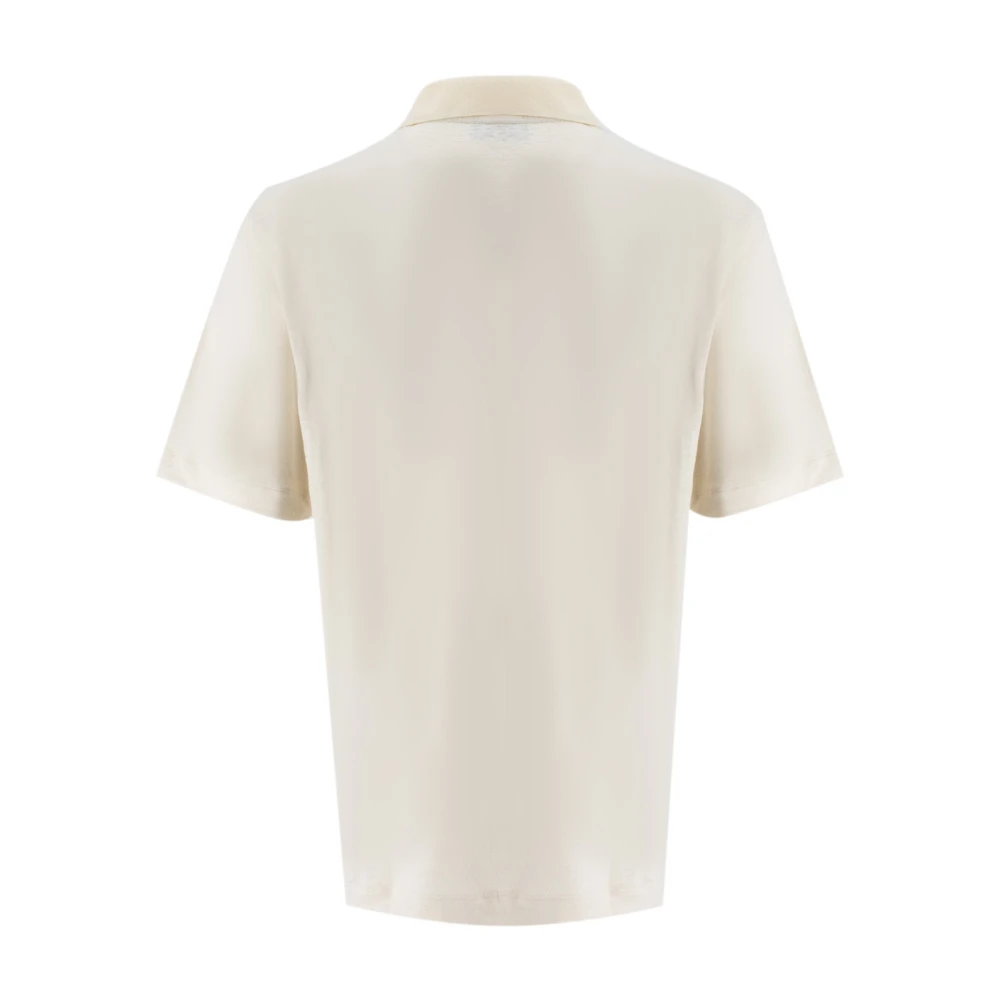 Sease Klassieke Linnen Polo Shirt White Heren