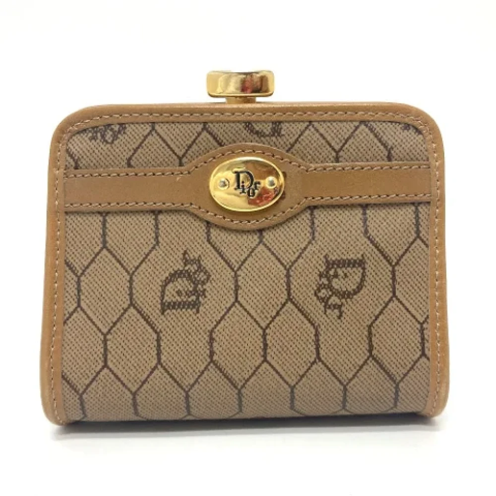 Dior Vintage Pre-owned Leather wallets Brown Dames