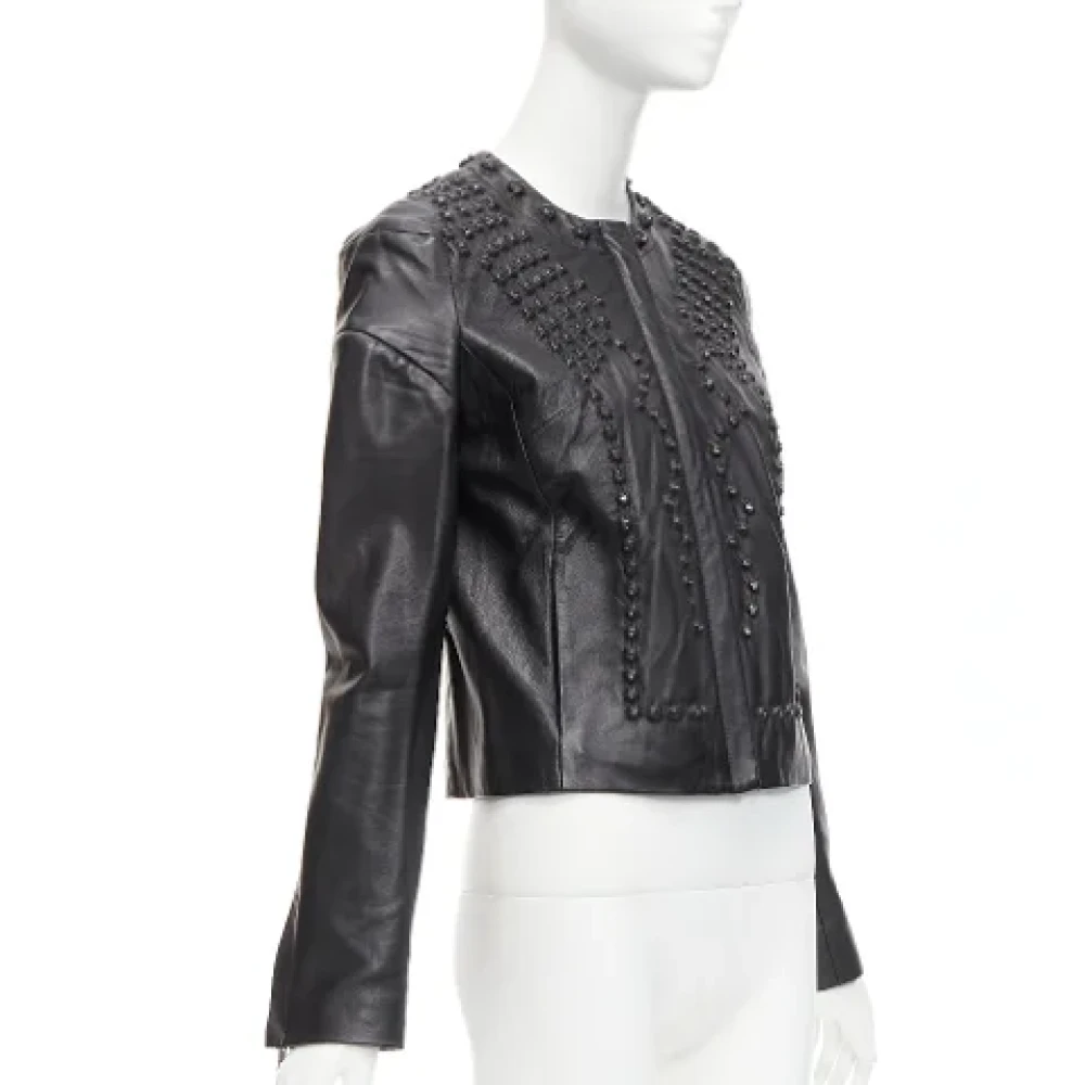 Givenchy Pre-owned Leather outerwear Black Dames