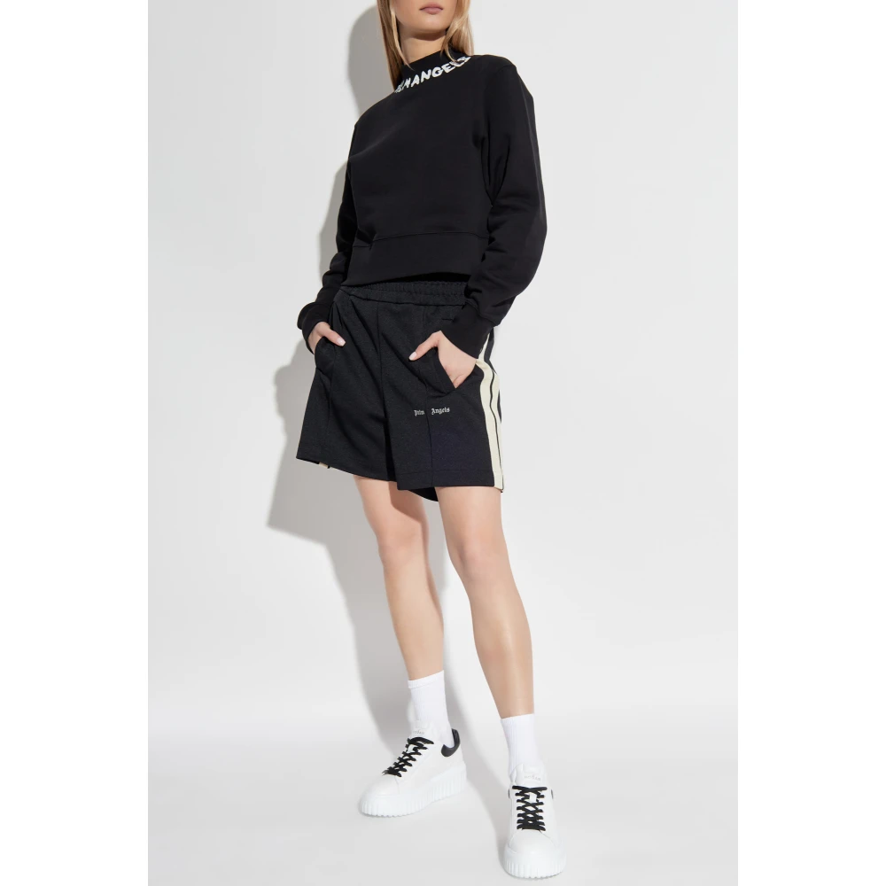 Palm Angels Sweatshirt met logo Black Dames