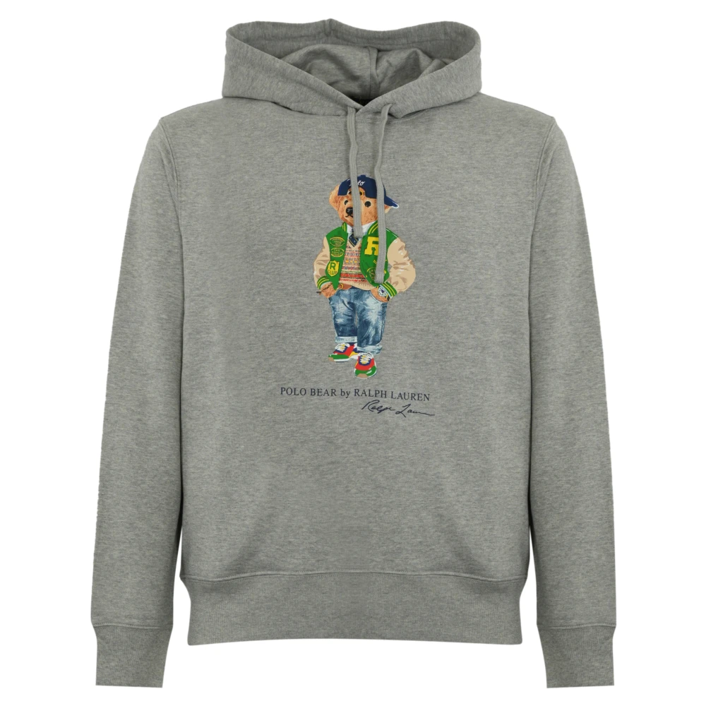 Polo Ralph Lauren Grijze Katoenen Trui met Berenprint Gray Heren