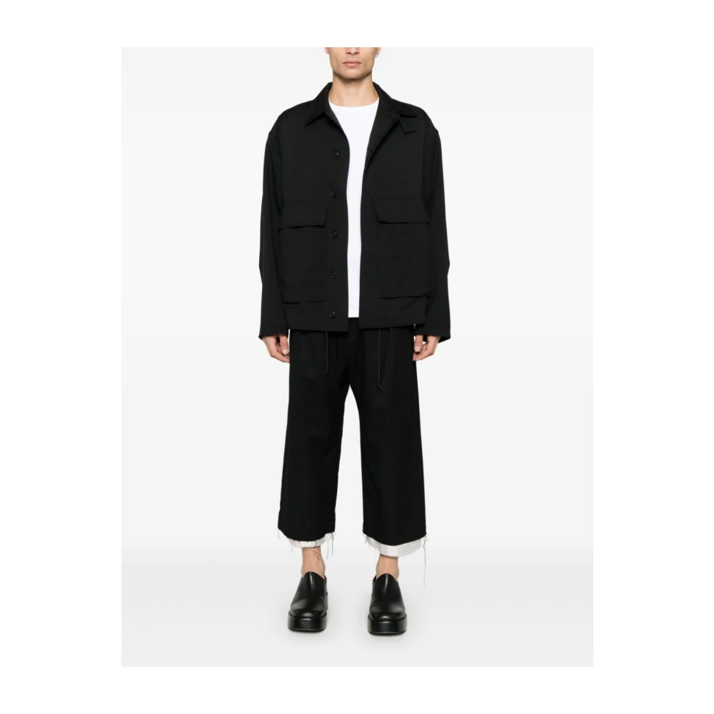 Y-3 Zwarte Stijlvolle Jassen Black Heren