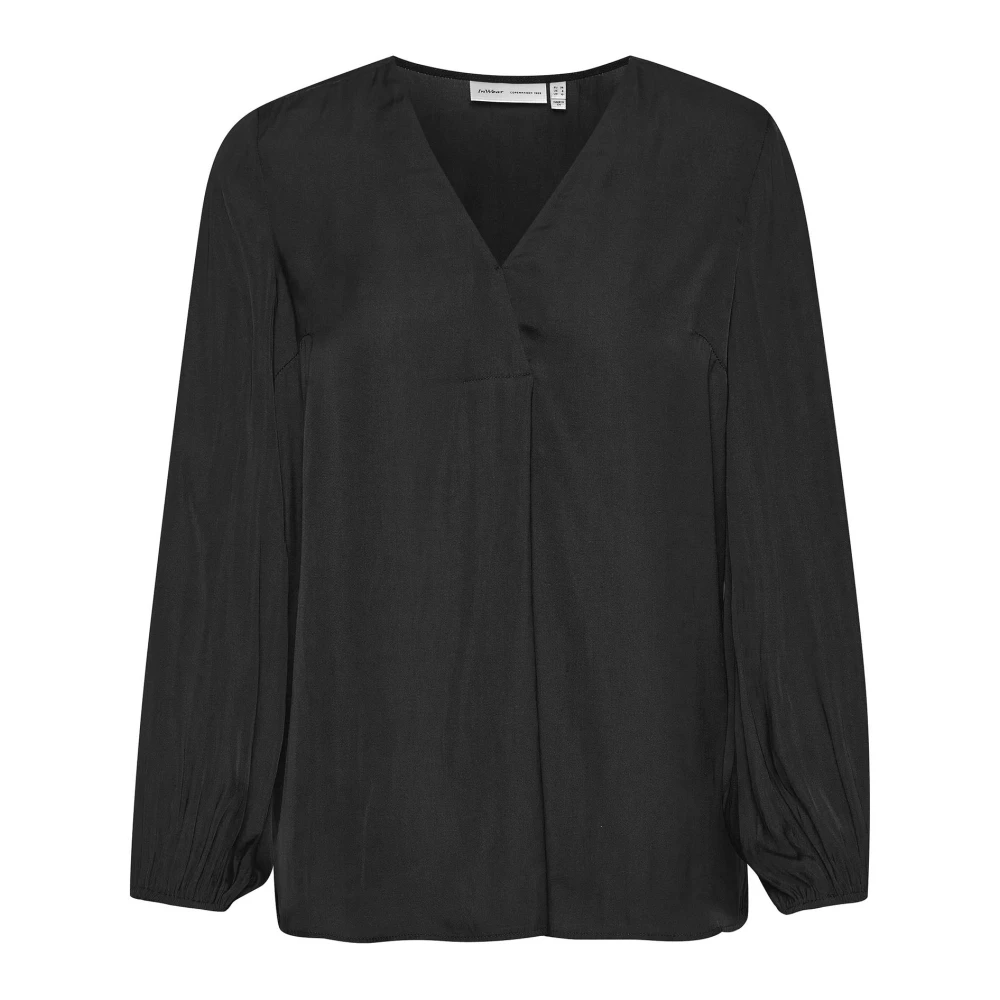 Inwear Svart V-Ringad Blus Rindaiw Stil