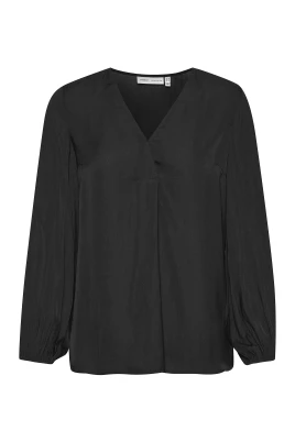 Svart V-ringad Blus RindaIW Stil