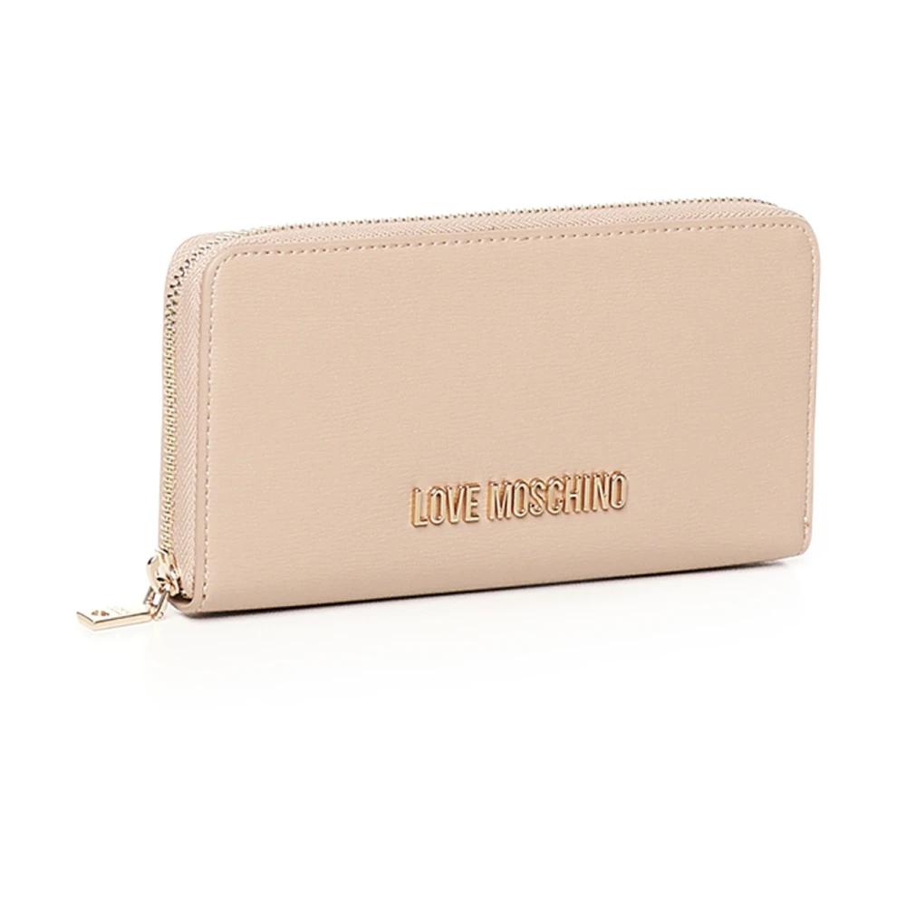 Love Moschino Roze Portemonnee met Verguld Logo Pink Dames