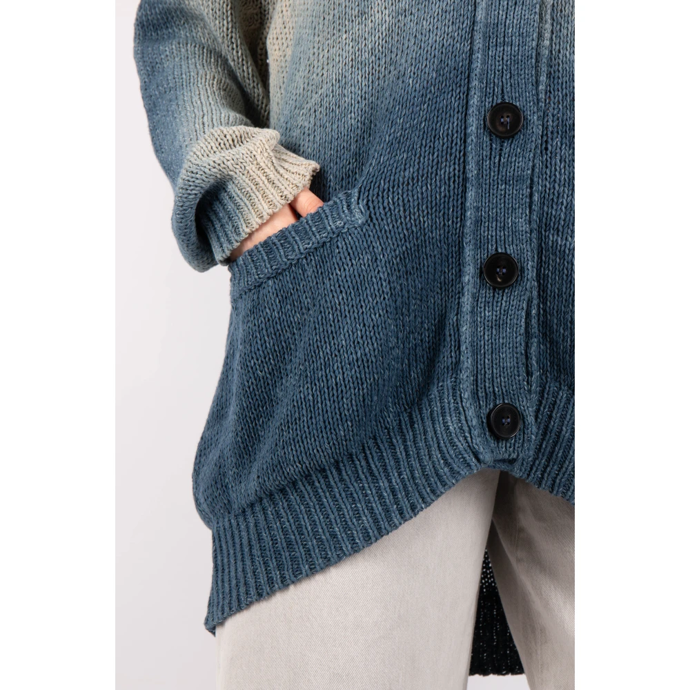 Roberto Collina Denim Effect Vest Blue Dames