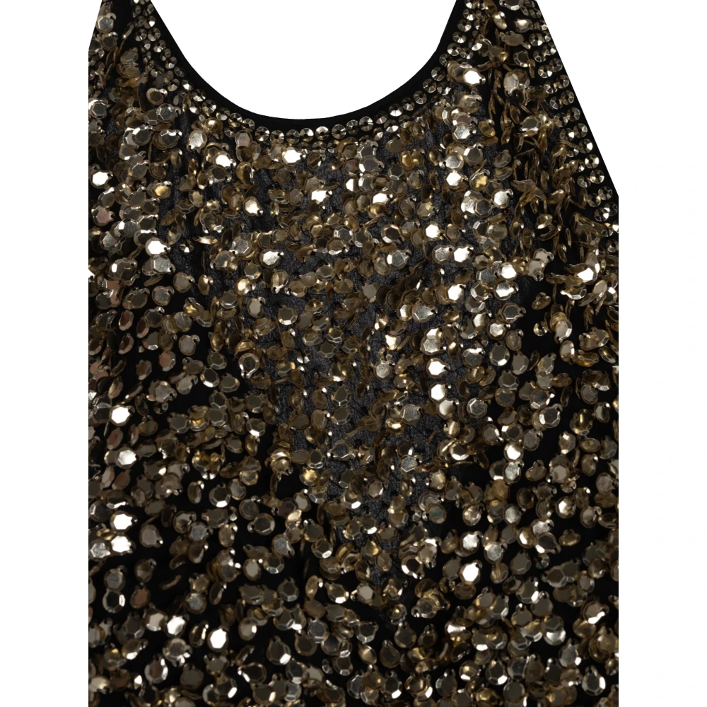 pinko Elegante Jurk met Fonkelende Details Black Dames