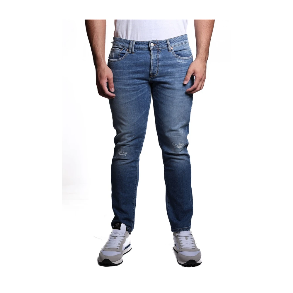 Cycle Blauwe Katoen Elastaan Jeans 441P510 Model Blue Heren