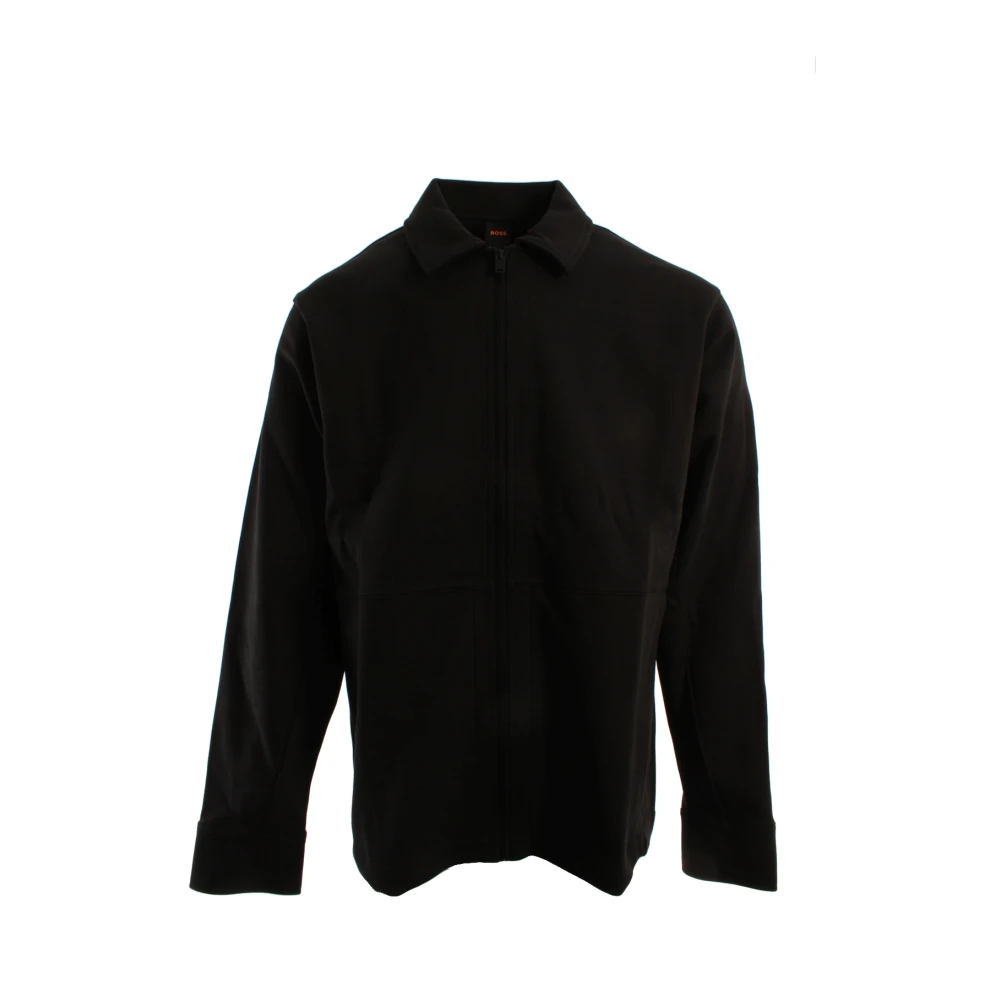 Hugo Black Light Jackets, Male, S, Pe Twist Lightweight Overshirt