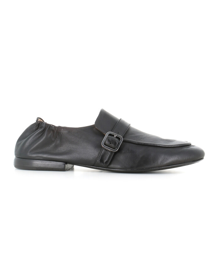 black-leather-loafer-with-silver-buckle