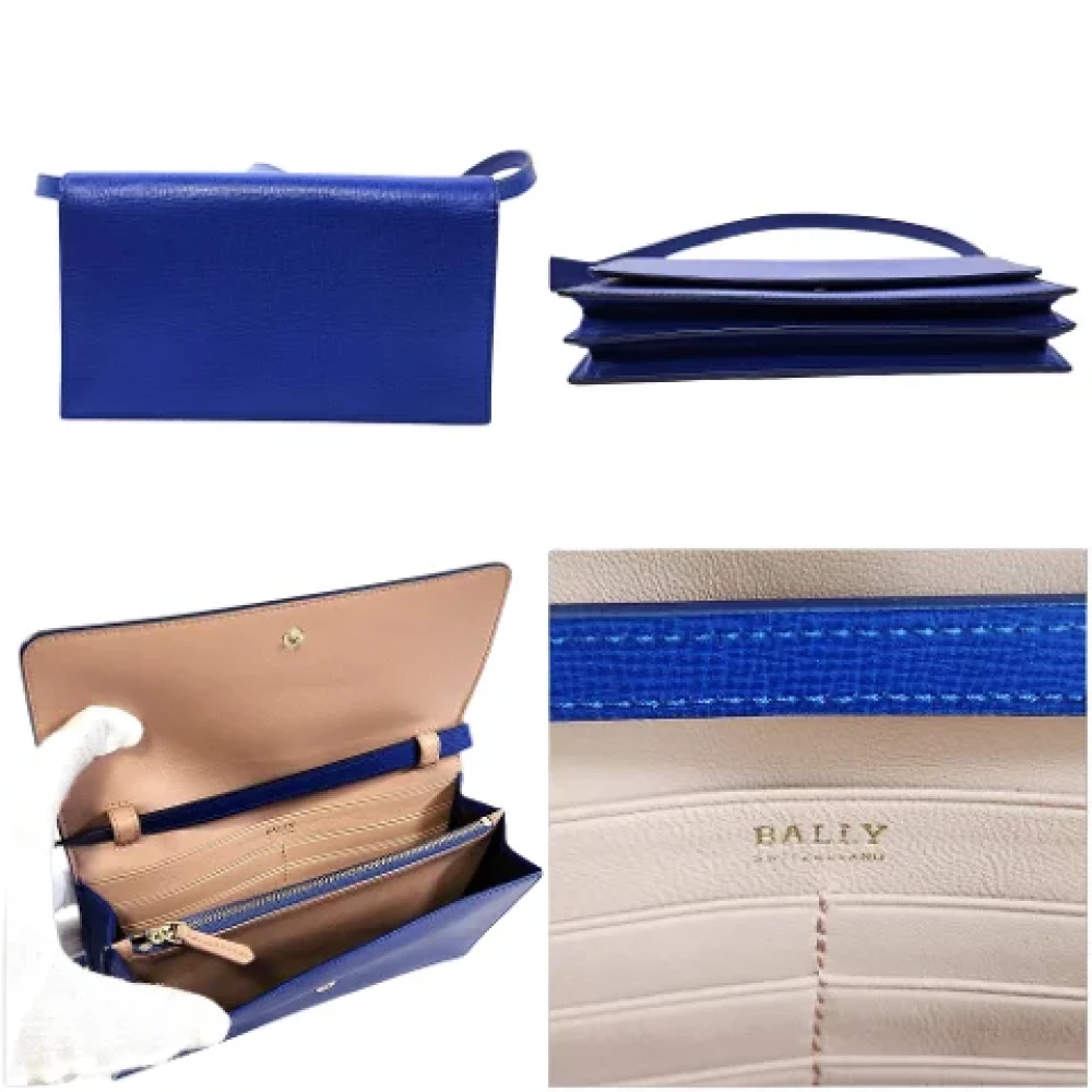 Bally Pre-owned Leather wallets Blue Dames