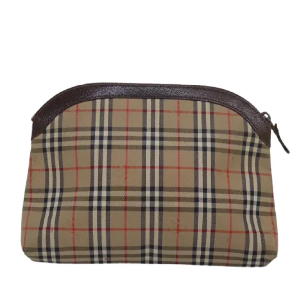 Burberry Vintage Pre-owned Canvas pouches Beige Dames