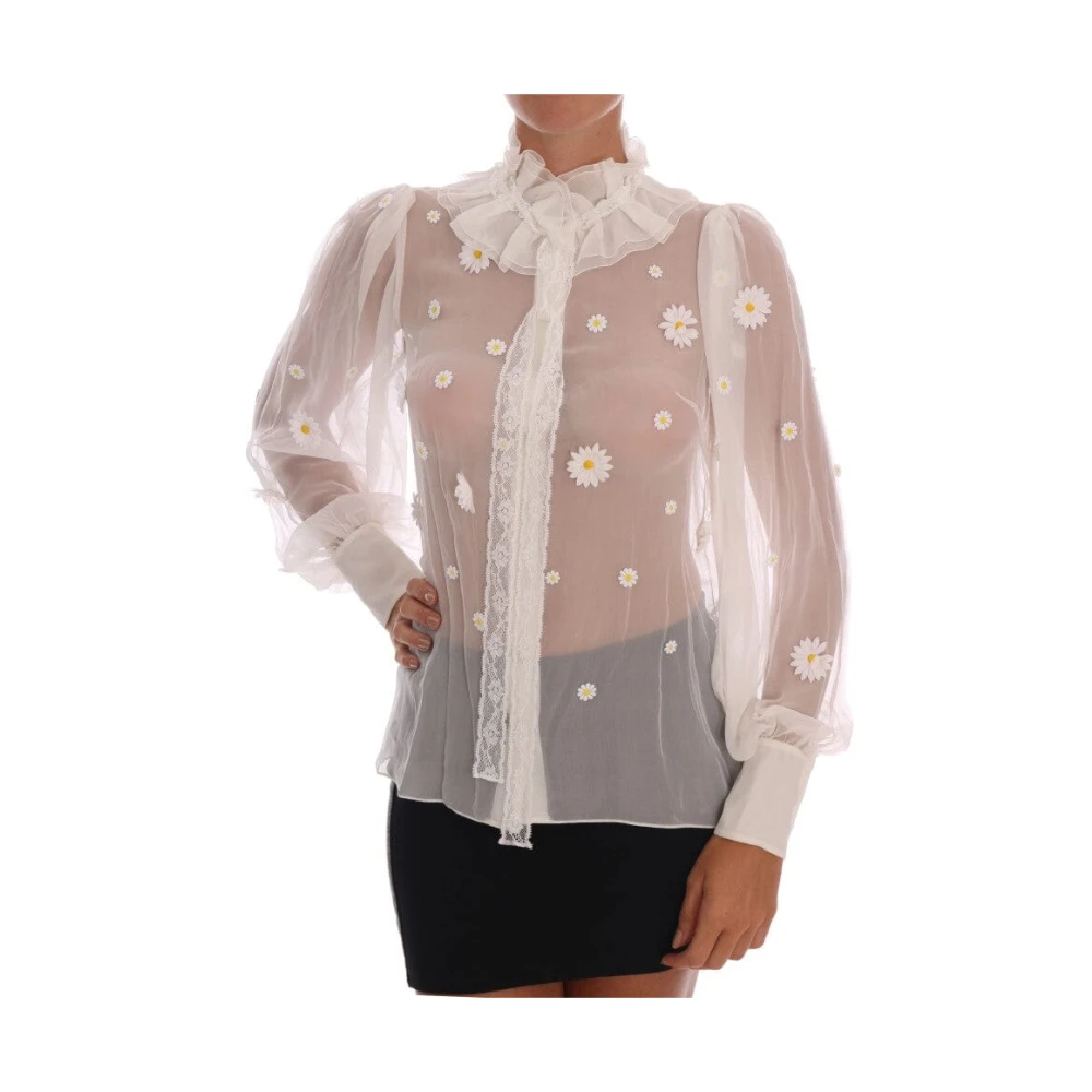 Dolce & Gabbana Women's White Silk Shirt For - Blouses - Xs - Blouses & Shirts