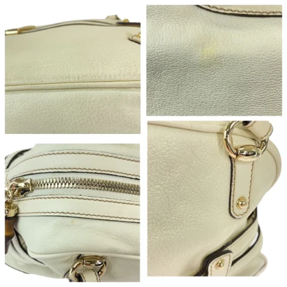 Gucci Vintage Pre-owned Leather handbags Beige Dames