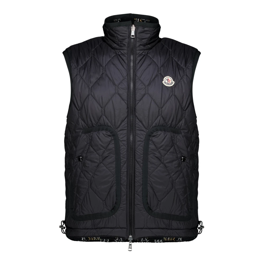 Moncler Reversible Teddy Vest - Male - Waistcoats - Black - S - Jackets