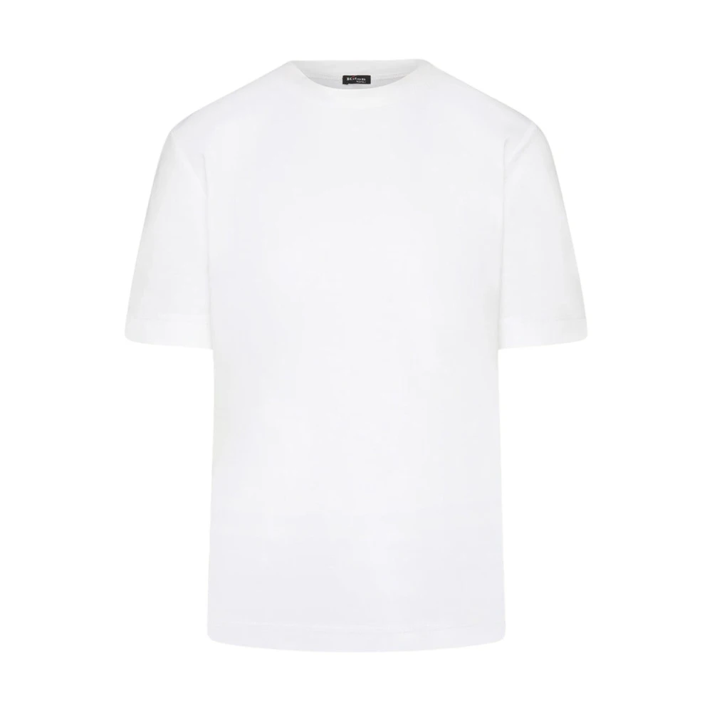 Kiton Witte Katoenen Crew Neck T-Shirt White Dames