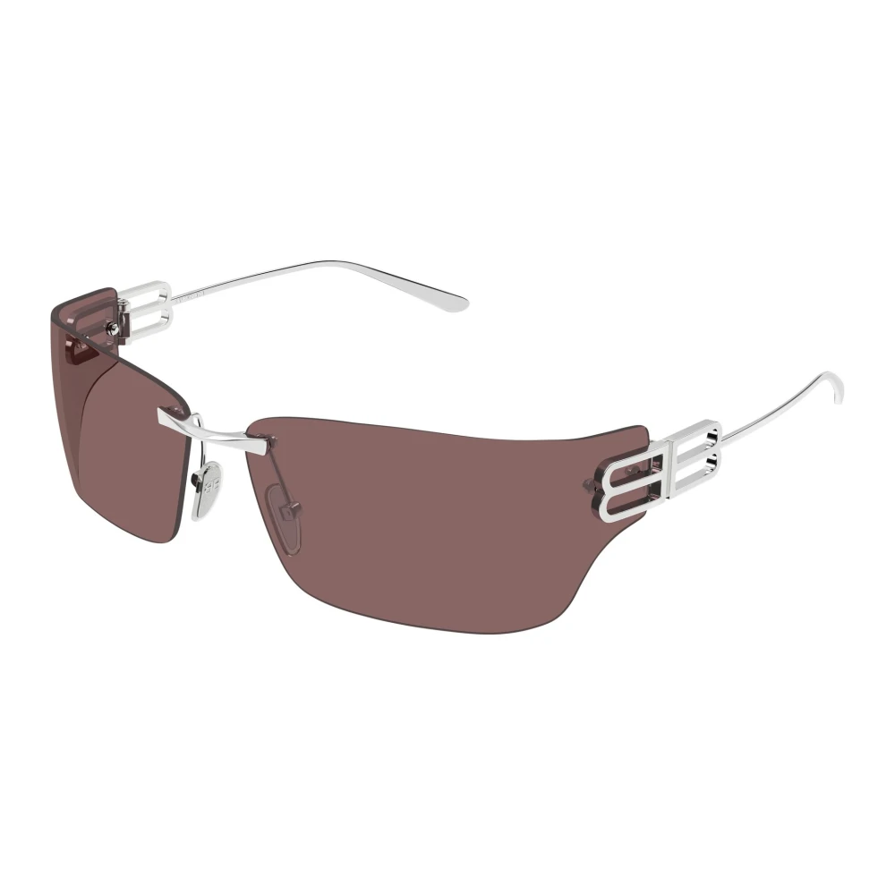 Balenciaga Gray Rectangular Sunglasses - Unisex - Sunglasses - One Size - Accessories