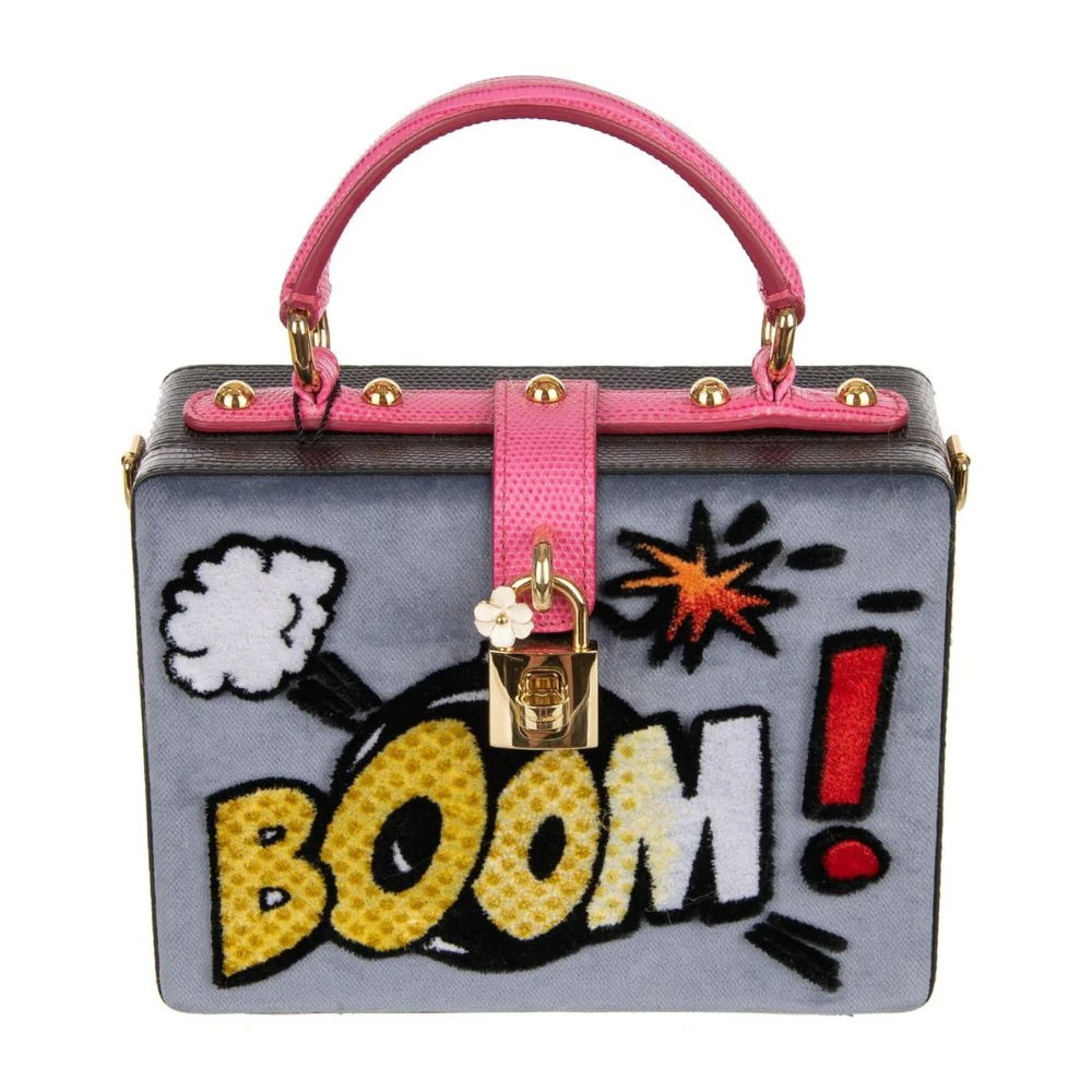 Dolce & Gabbana Geborduurde Velvet Clutch Handtas Multicolor Dames