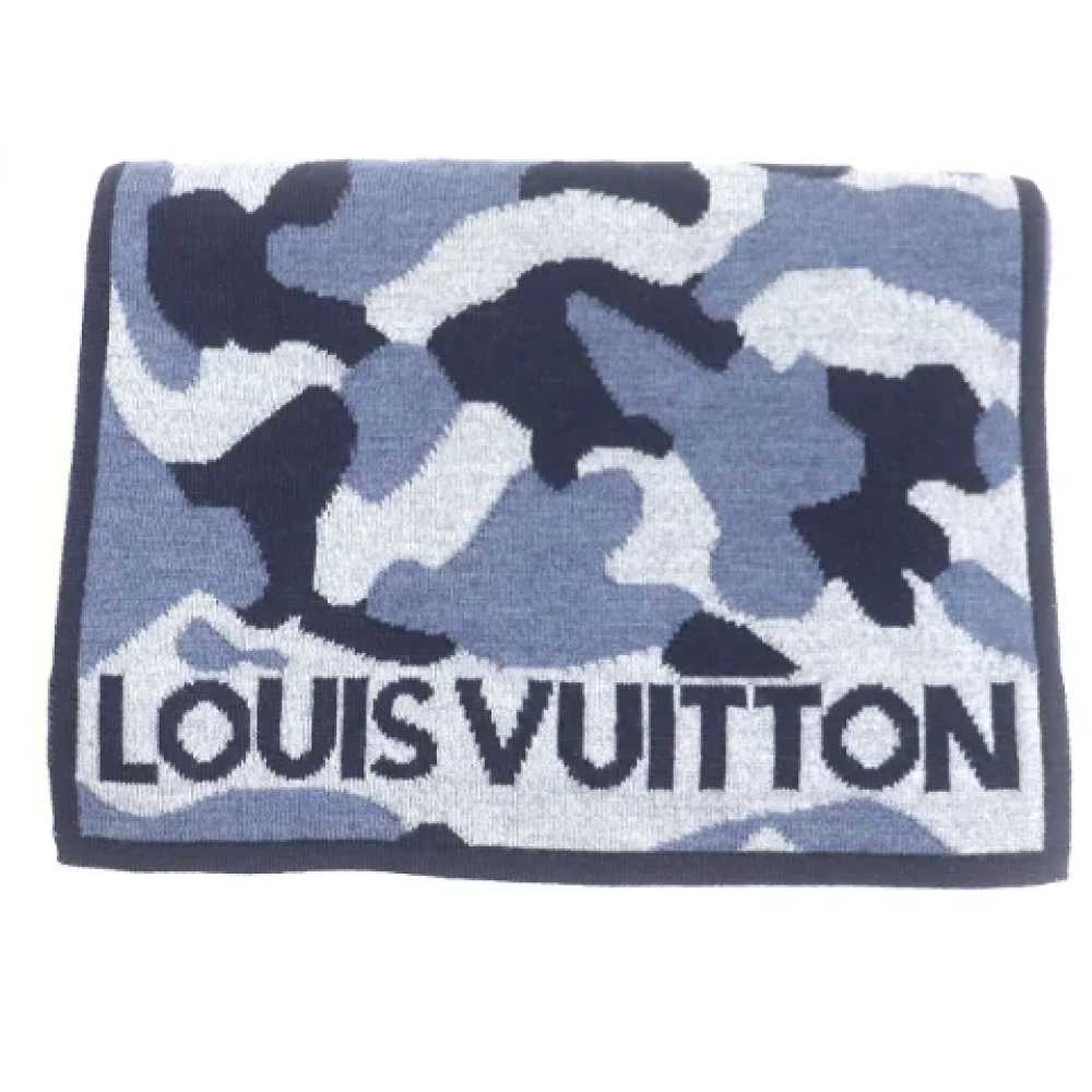 Louis Vuitton Vintage Pre-owned Silk scarves Blue Dames