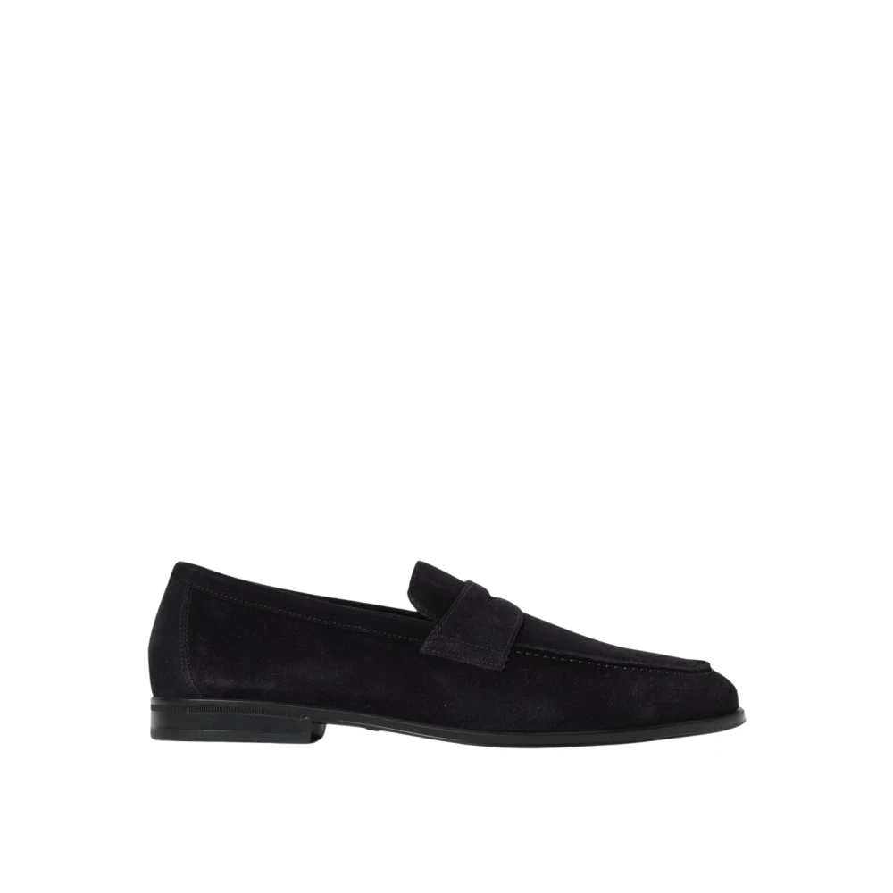 Doucal's Herr Blå Skor 44 Eu, Mocka, Suede Penny Loafers