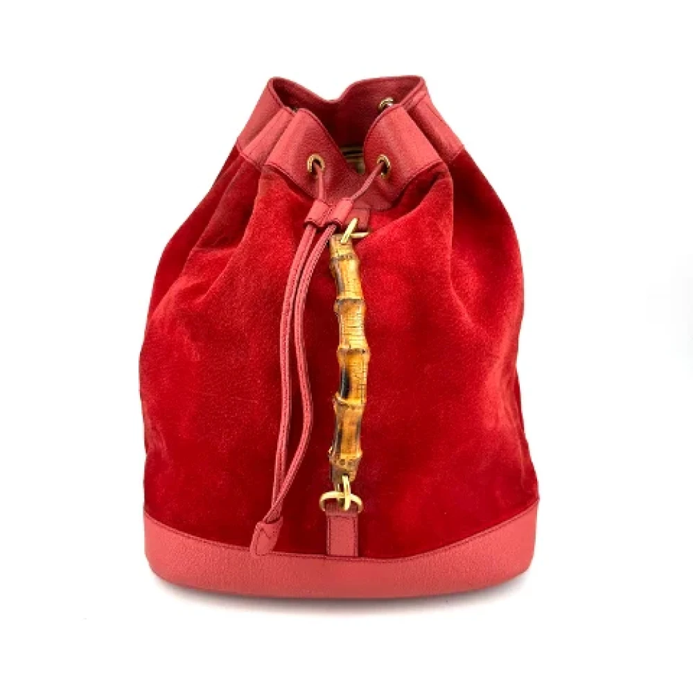 Gucci Vintage Pre-owned Suede gucci-bags Red Dames