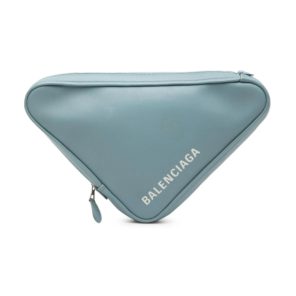 Balenciaga Vintage Women's Blue Pre-Owned Triangle Pouch