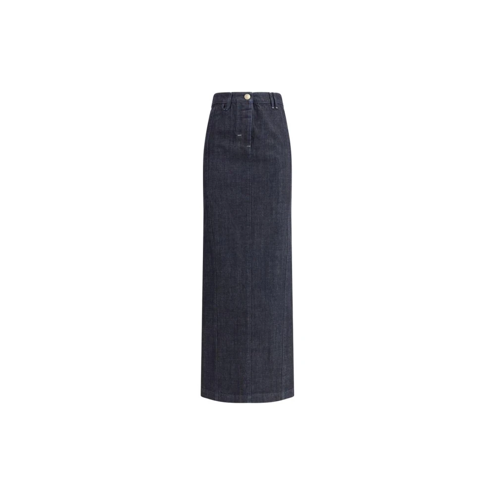 Jacquemus Denim Pencil Rok met Rits Blue Dames