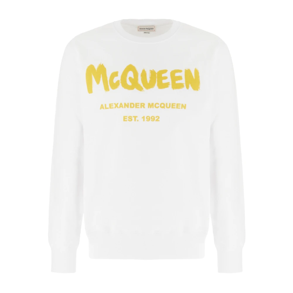 Alexander mcqueen Stijlvolle Sweatshirt voor Mannen en Vrouwen White Heren