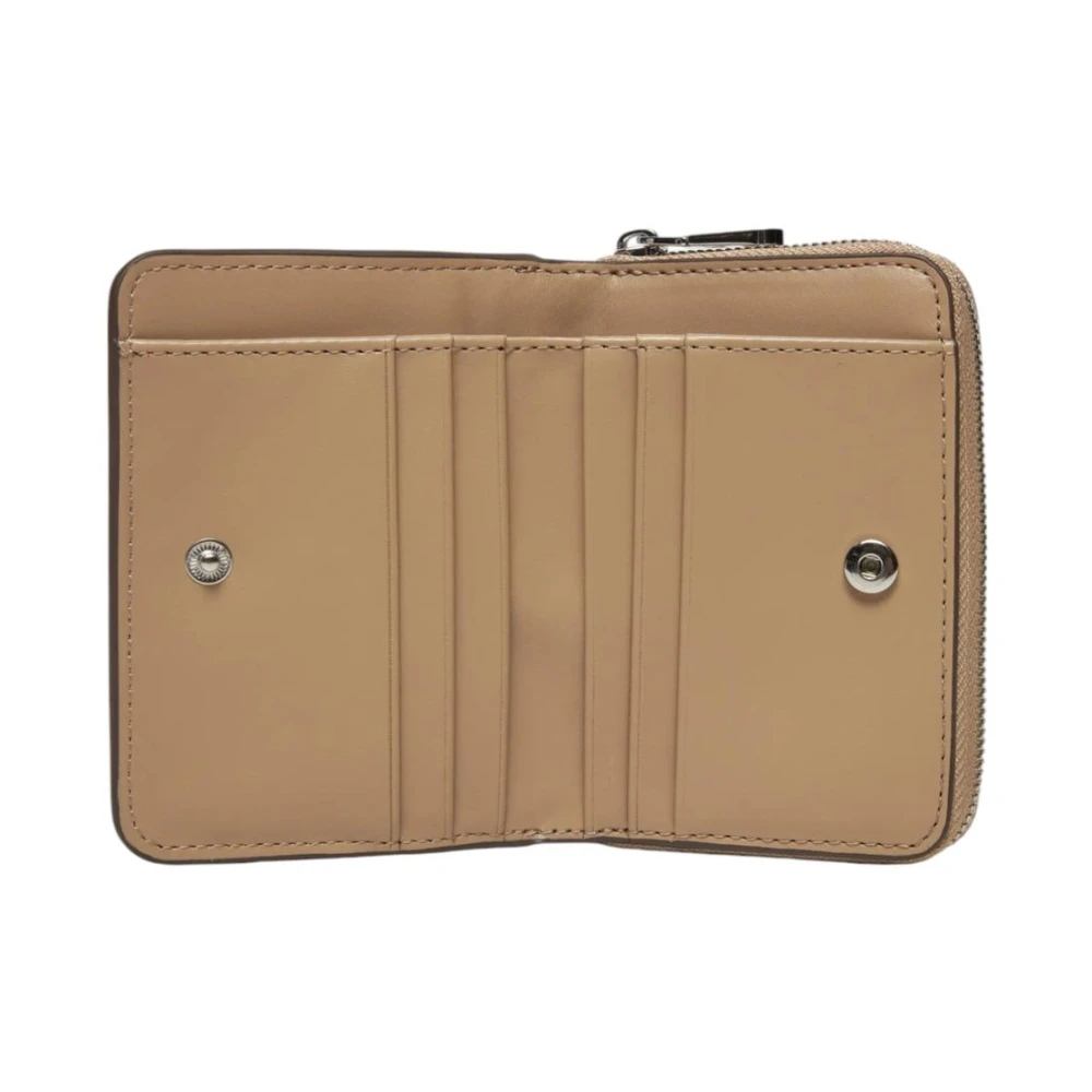 Calvin Klein Stijlvol Beige Ritsportemonnee Beige Dames
