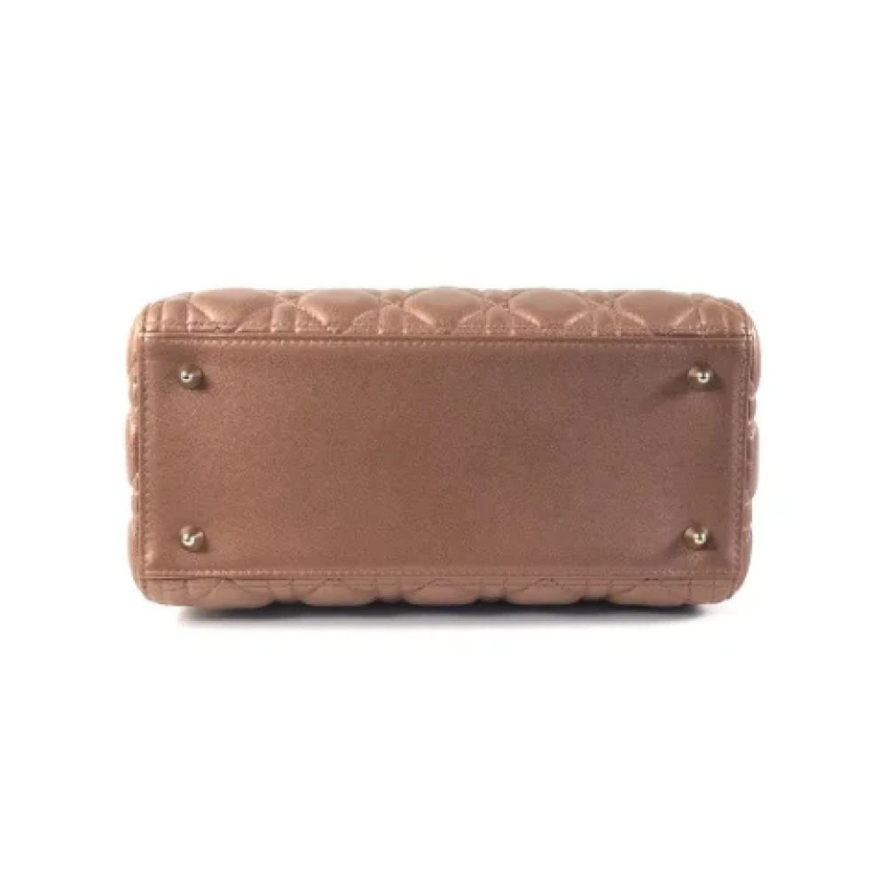 Dior Vintage Pre-owned Leather dior-bags Brown Dames