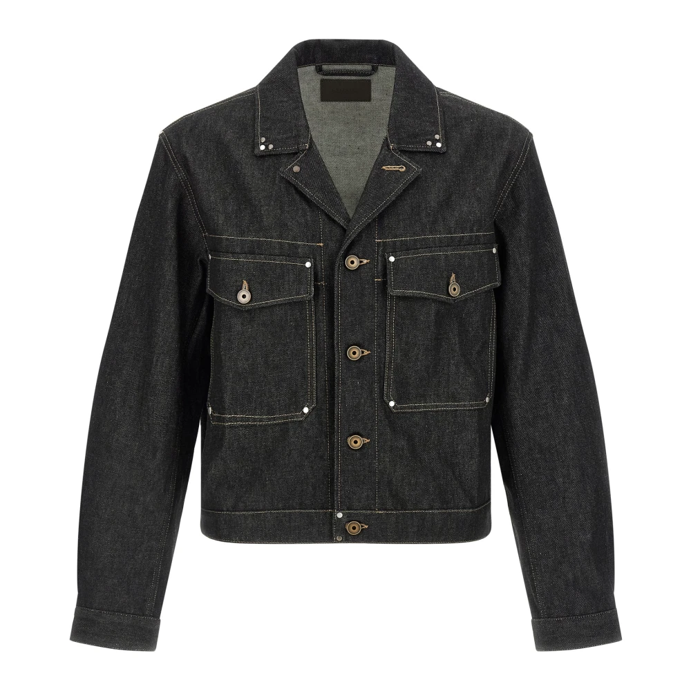 Lemaire Black Trucker Heavy Denim Jacket - Male - Denim Jackets - M - Jackets