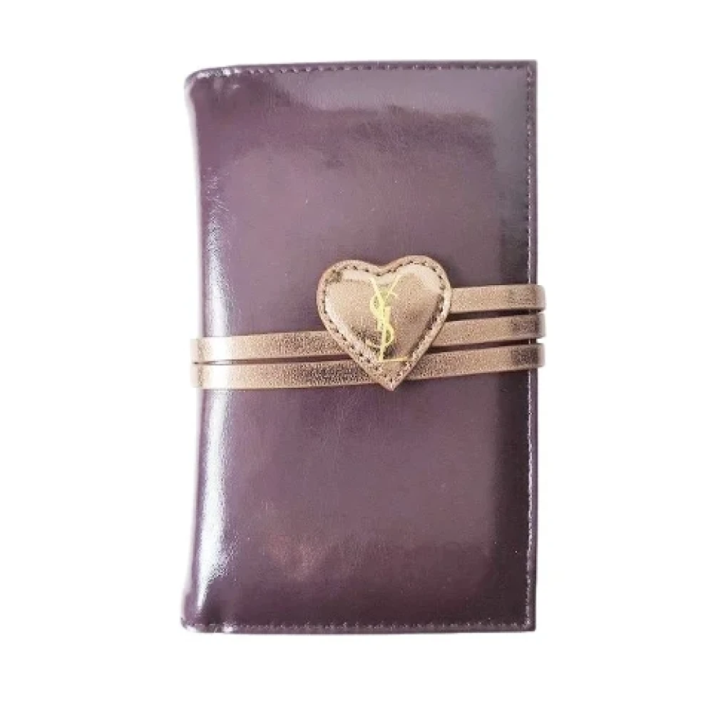 Saint Laurent Vintage Pre-owned Leather wallets Purple Dames
