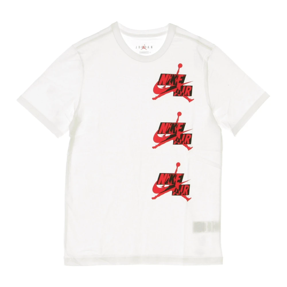 Jordan Klassieke Jumpman Heren T-shirt Wit Rood Zwart White Unisex