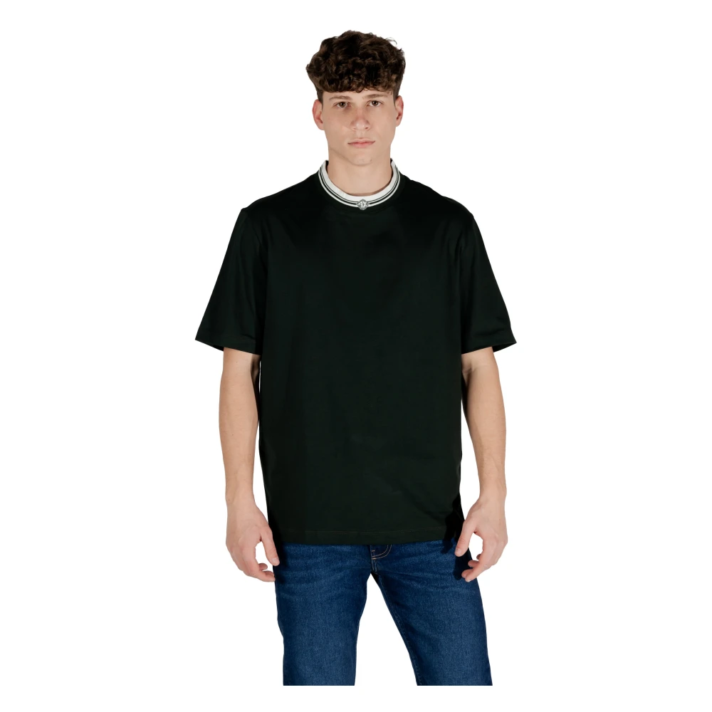 Armani Exchange Katoenen T-shirt korte mouwen lente zomer Black Heren