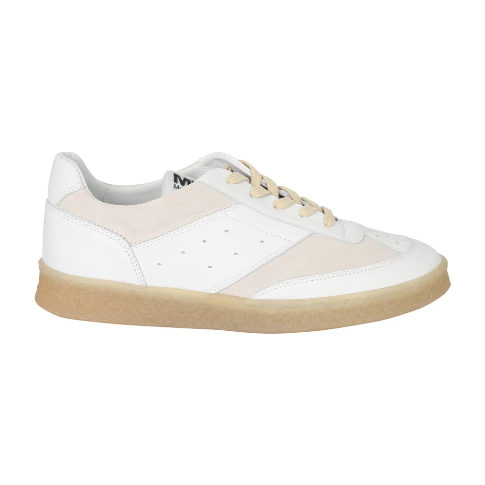 MM6 Maison Margiela Leren Sneakers met Veters Dames Schoenen Wit